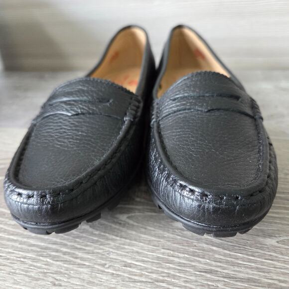 Marc Joseph New York Union Golf Black Grainy Loafer Flat Performance Shoes Sz 8